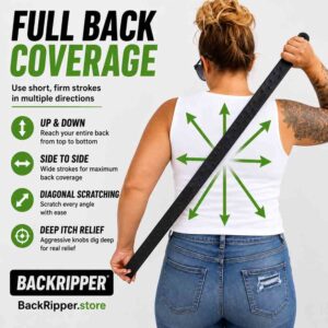 Best back scratching strap or belt for deep back itch relief by BackRipper
