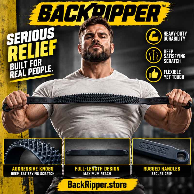BackRipper is the Best Heavy Duty Back Scratcher for Deep Back Itch relief!