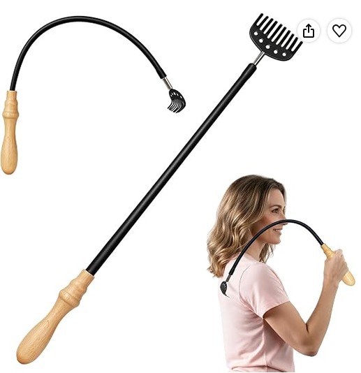 Curved Long Handle Back Scratcher – Flexible 23.2-Inch Design
