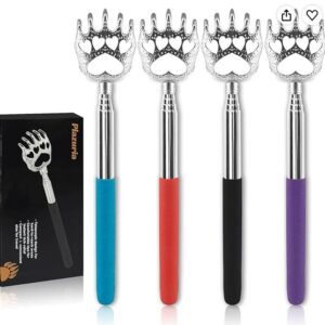 Telescoping metal claw back scratcher 4-pack with extendable handles